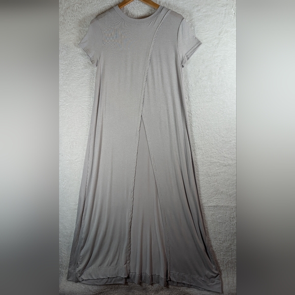 Free People Elegant Gray Maxi Tee Fit Up To Medium - Picture 1 of 3